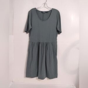 Lands' End green olive Midi dress size (M)